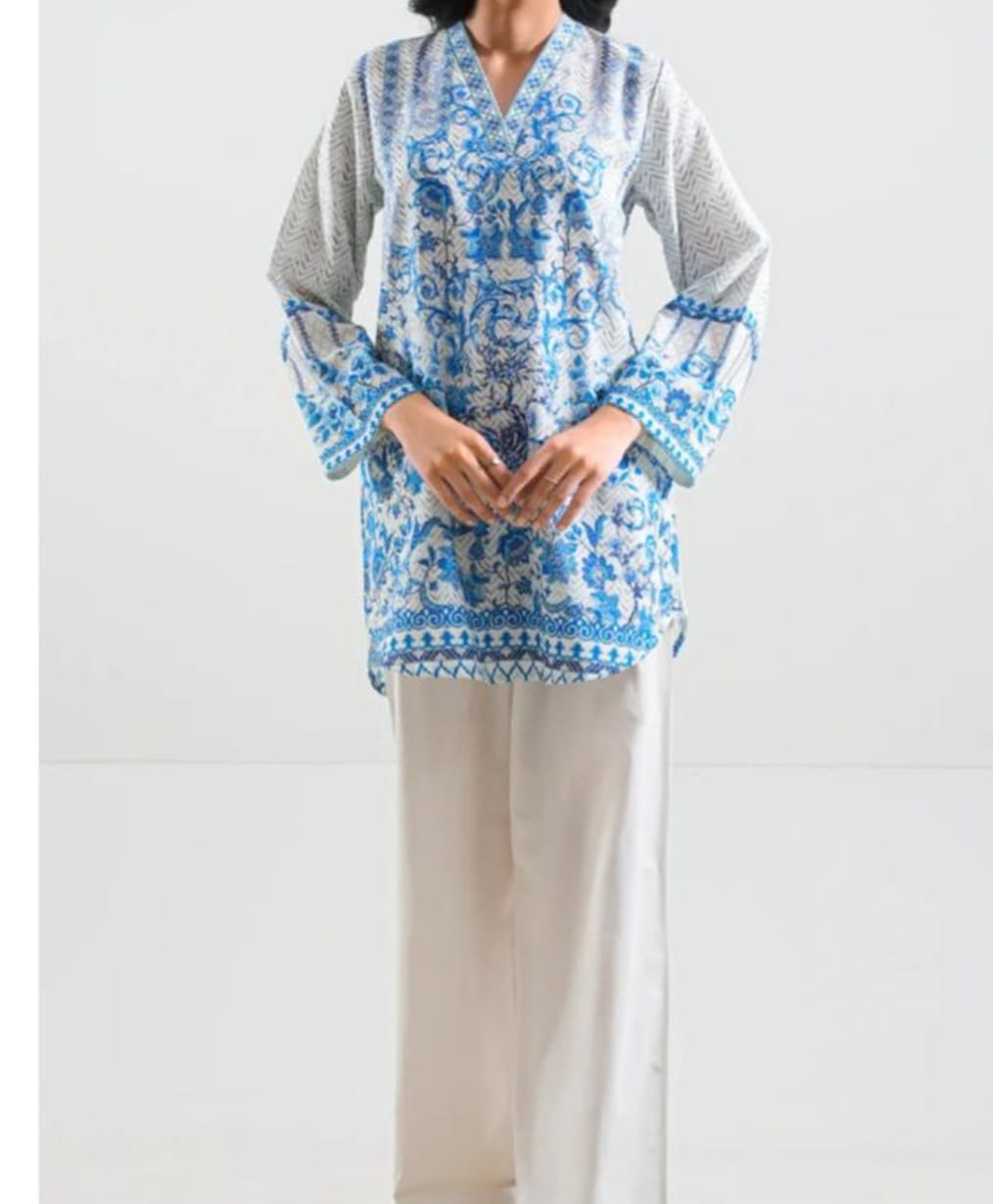 PC004 1Piece Kurta Khaddar(Blue)