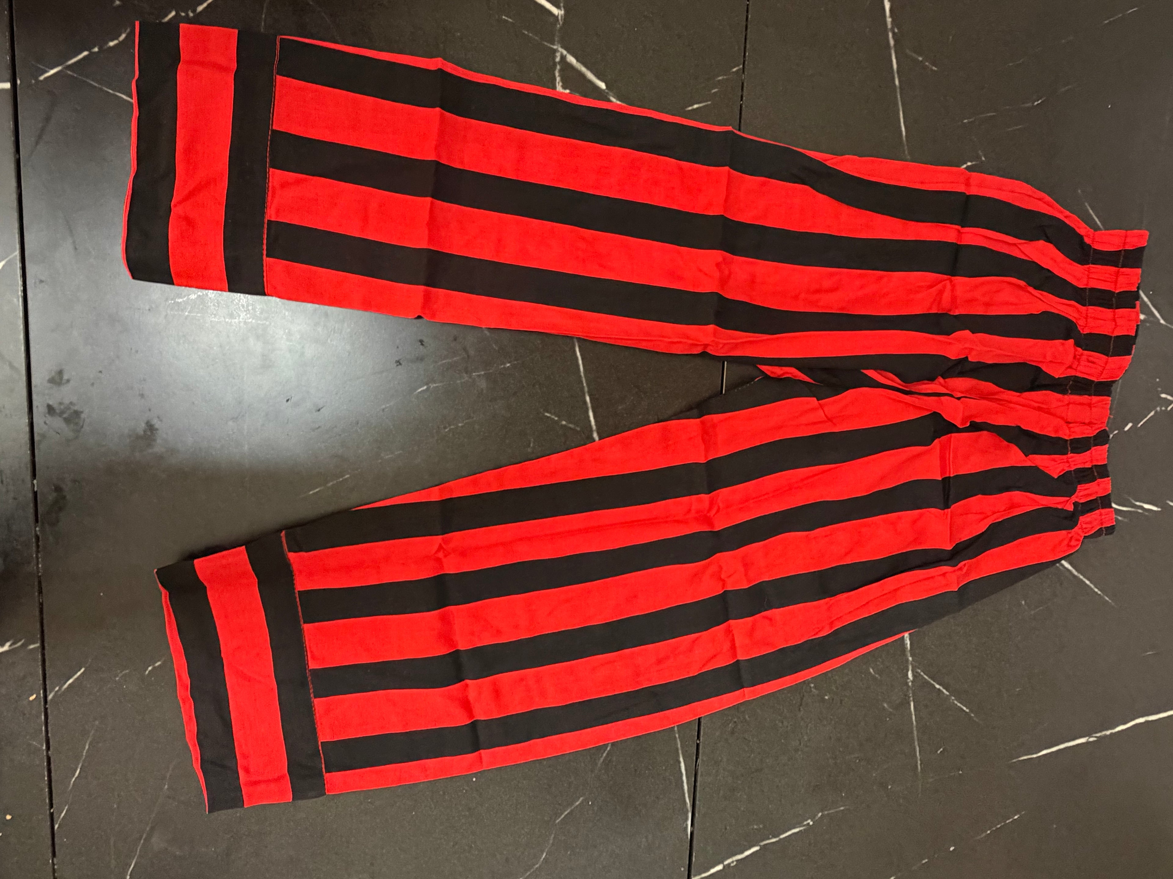 PC 016C Kids Red & Black Printed linen 2-Piece Suit.