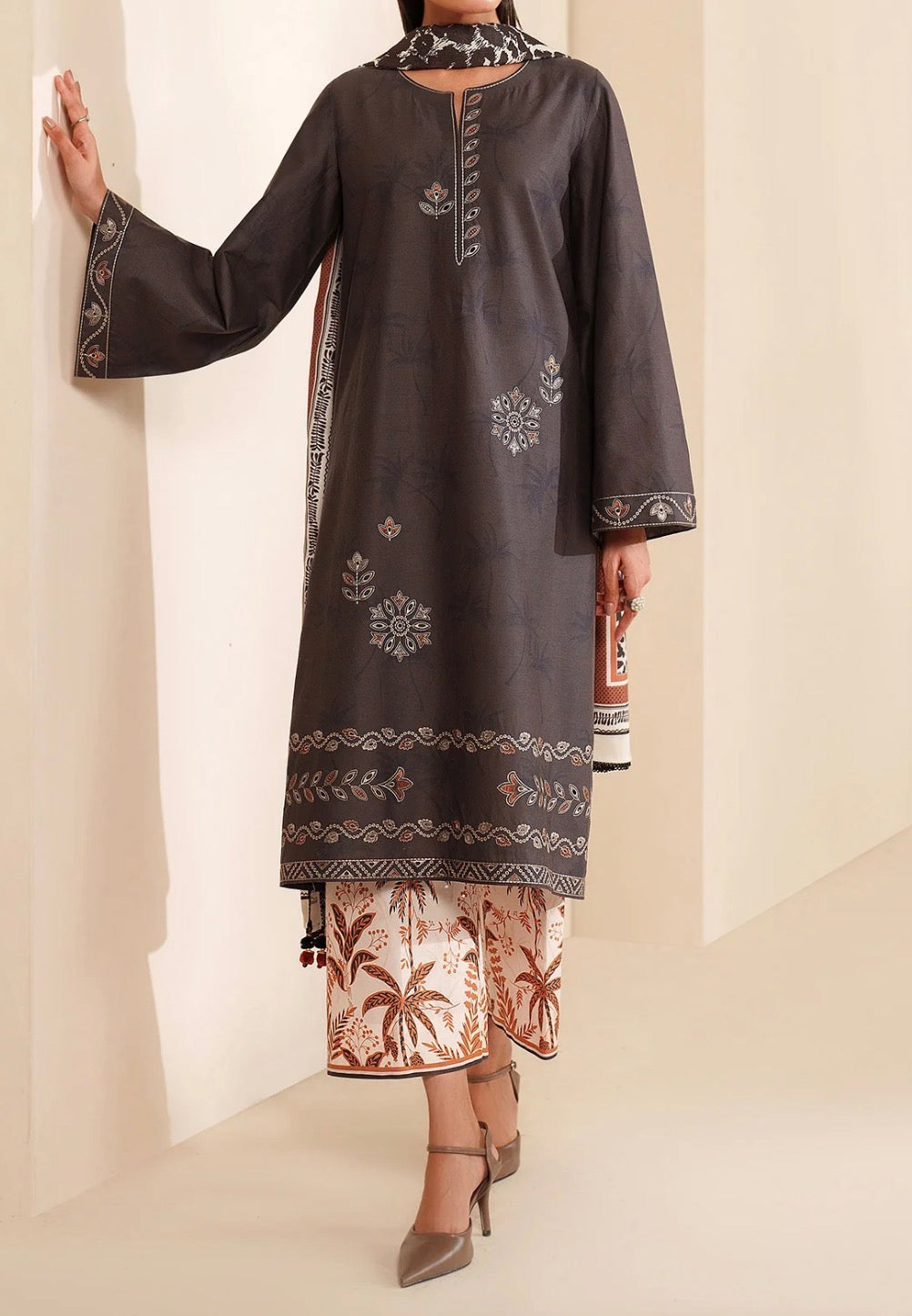 PC017F Jazmin|Embroidered Premium Viscose