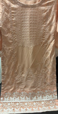 PC017J Peach Beige Embroidered Formal Outfit