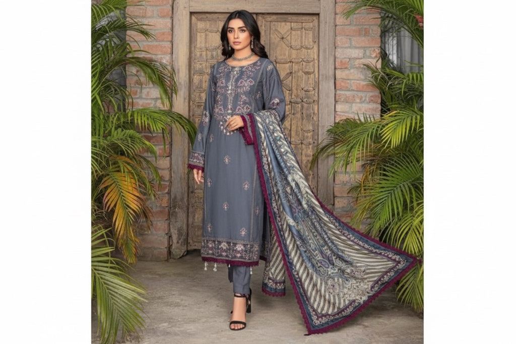 PC006 3Piece Linen printed suit