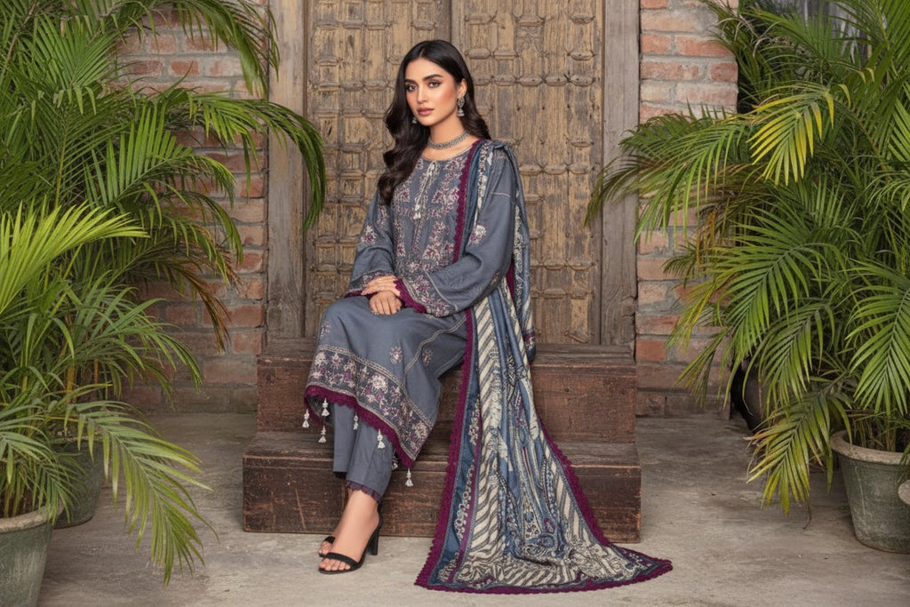 PC006 3Piece Linen printed suit